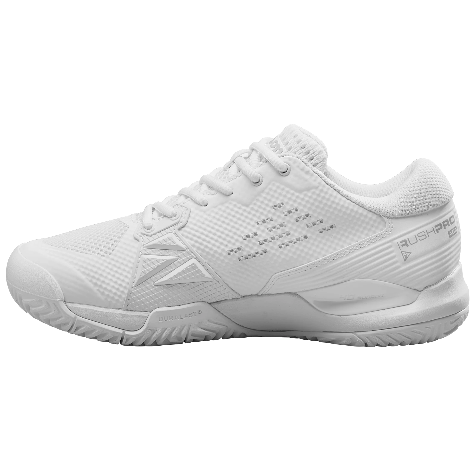 Wilson Rush Pro Ace (White/White/White) Women's Shoes · RacquetDepot