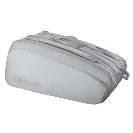 【美品】QUICK PACK 9【GRAY WHITE】 Wilson Shift Super Tour Bag - 9 Pack Tennis Bag