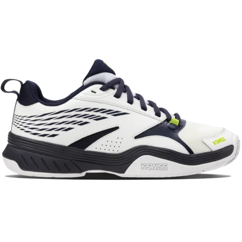 S K-Swiss Speedex Men's Shoes - White/Peacoat/Lime Green · RacquetDepot